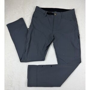 Slumberjack Pants Mens 34x32 Charcoal Nylon Stretch Hiking Outdoor Zip Pockets